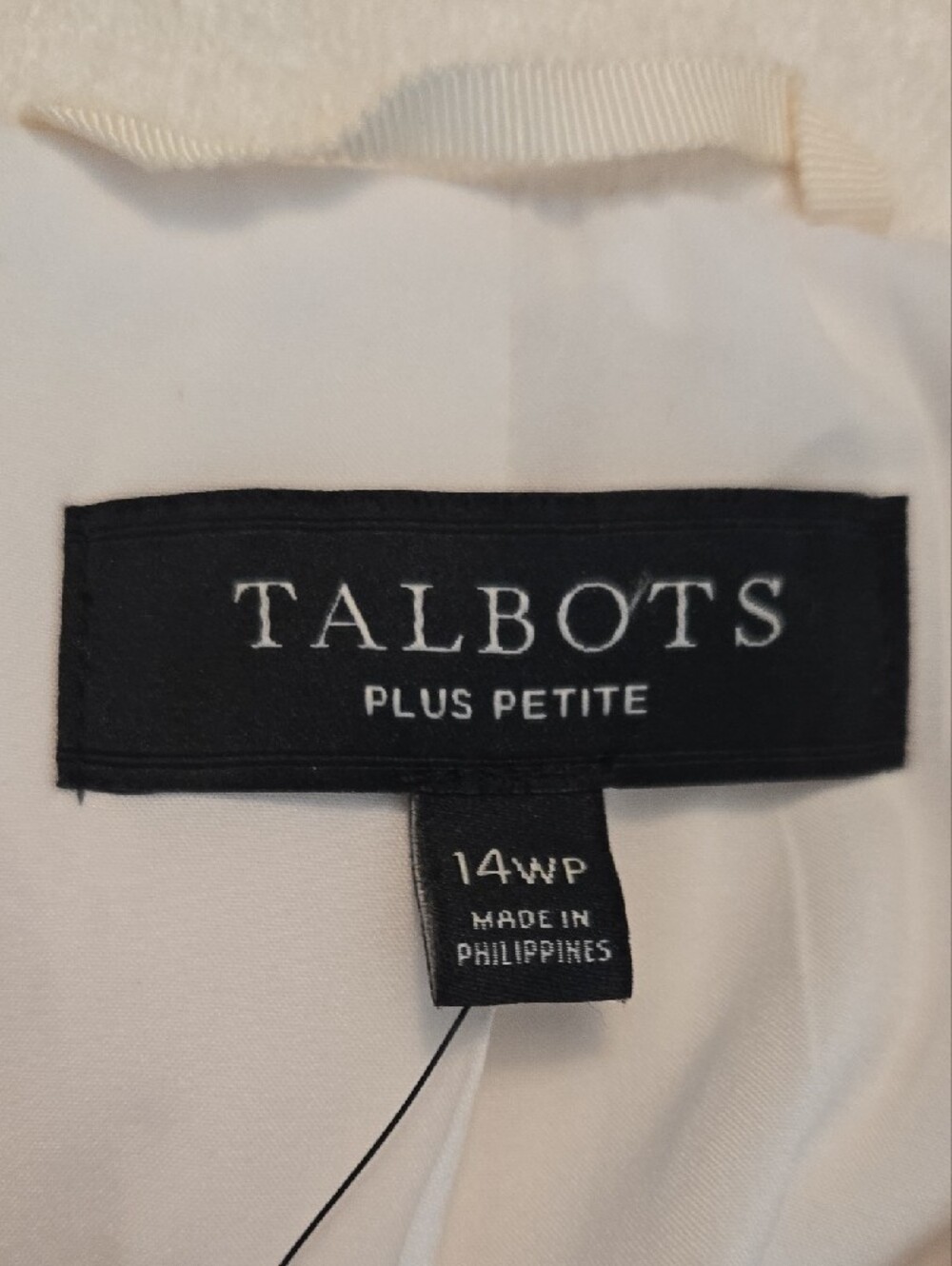 Talbots Cream Textured Two-Button Blazer - Picture 3 of 11